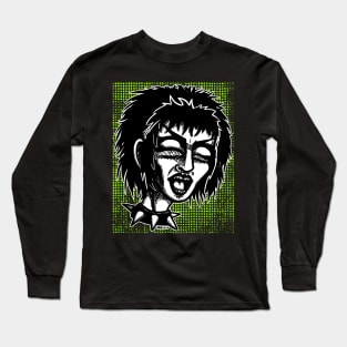 Punk Halftones (Green Version) Long Sleeve T-Shirt